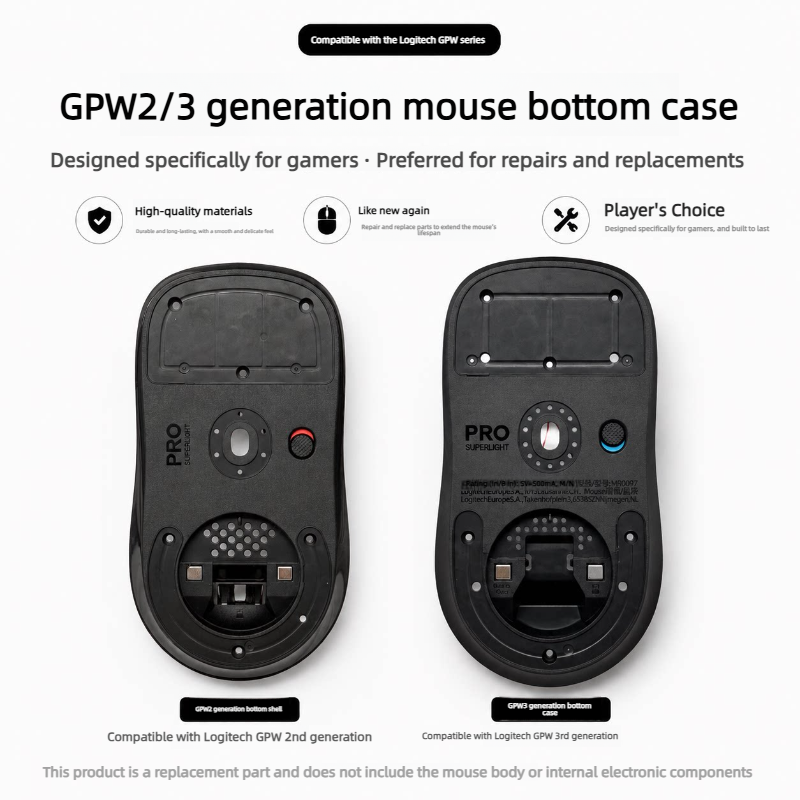 Replacement Mouse Bottom Case  - đánh giá và giá Logitech Mouse G Pro X Superlight