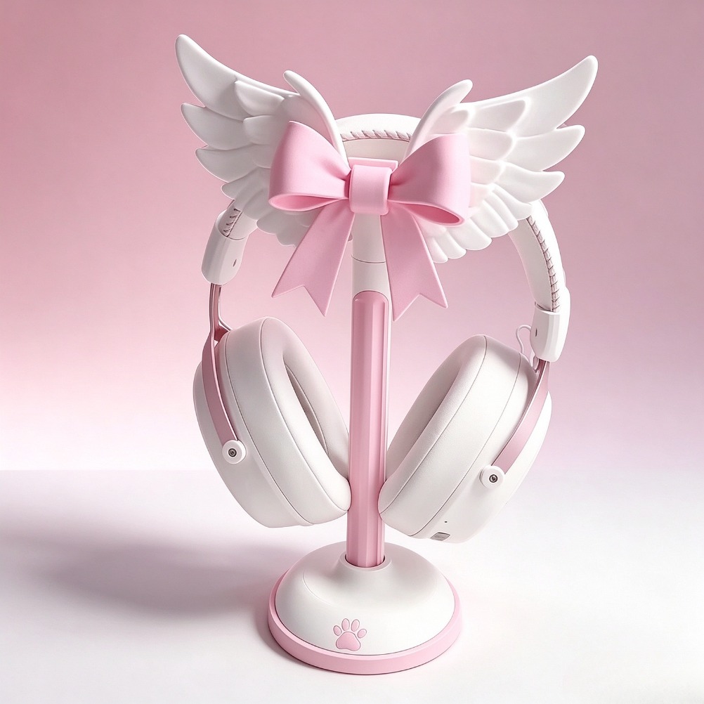Angel Wing Bow Headset Holder  - đánh giá và giá Accessories For Your Gaming Room