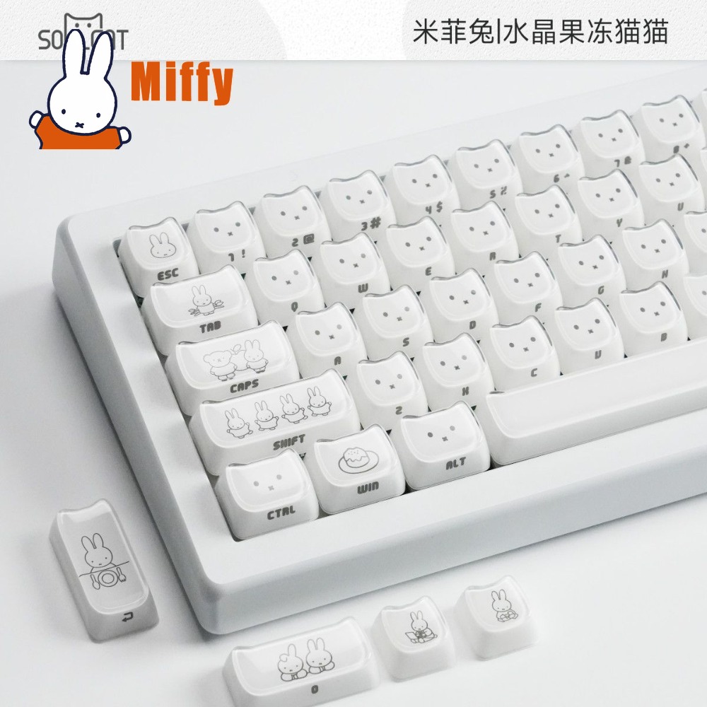 Bộ nắp phím Kawaii Miffy hình  - đánh giá và giá Gaming Accessories Aesthetic