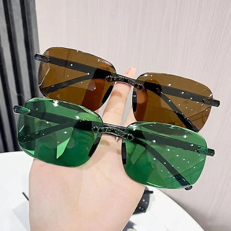 Rimless Stylish Trendy Sunglas - đánh giá và giá Gaming Accessories Rack